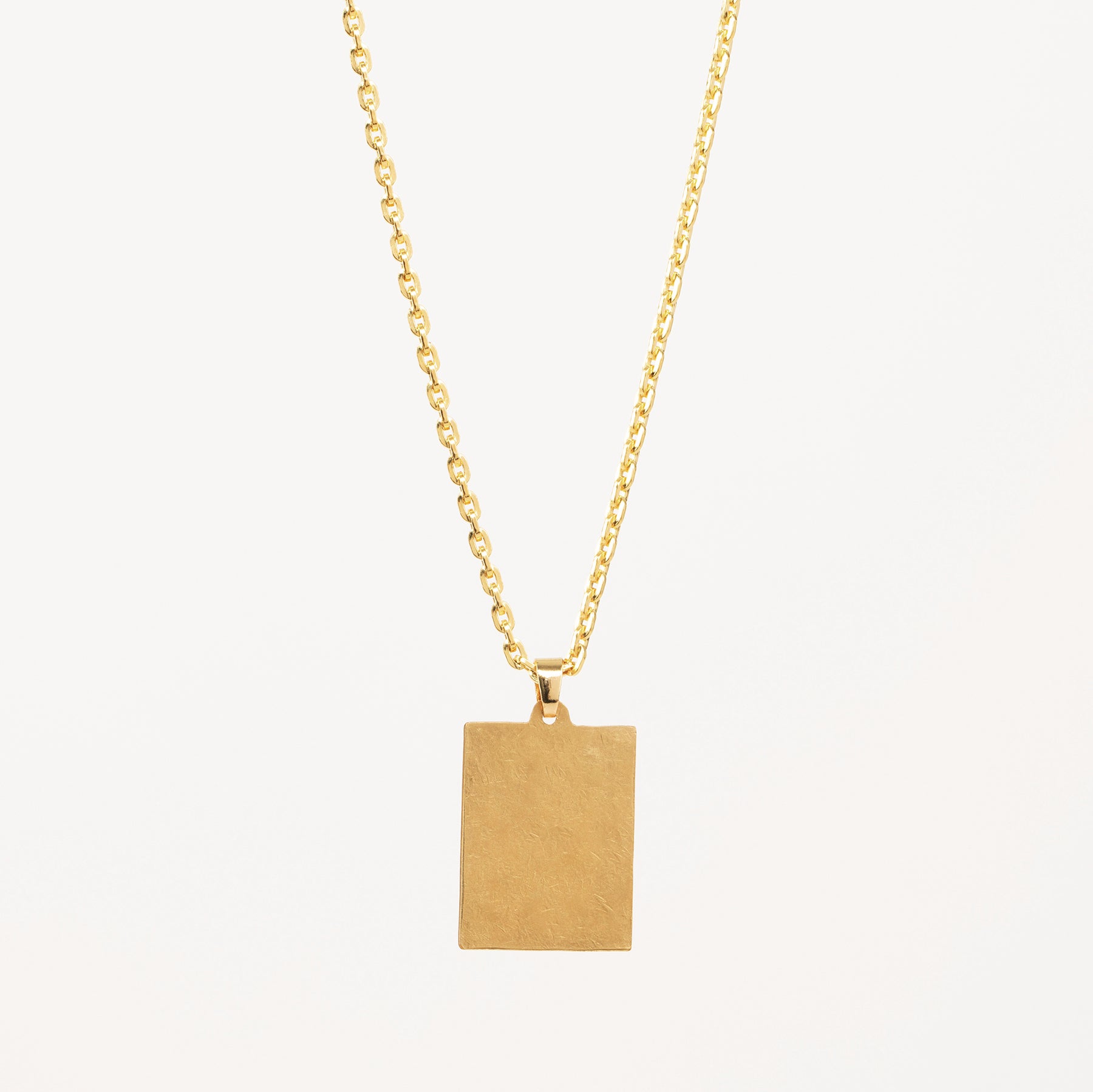 Cosmos Rectangle Pendant Necklace | 14K Gold Necklace