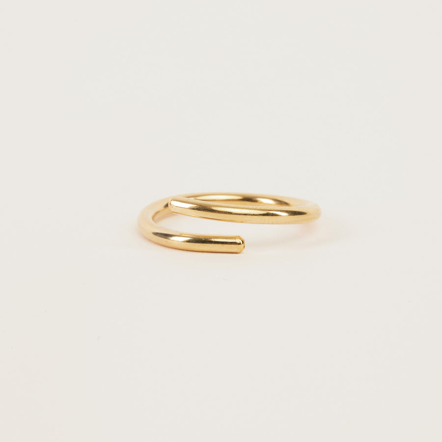Gold Spiral Up Ring
