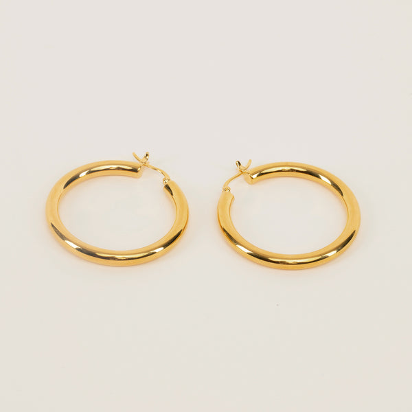 Nina Classic Gold Hoops