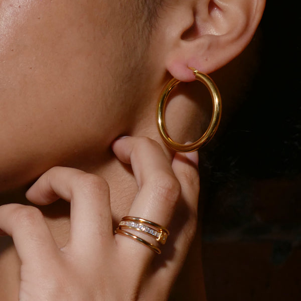 Nina Classic Gold Hoops