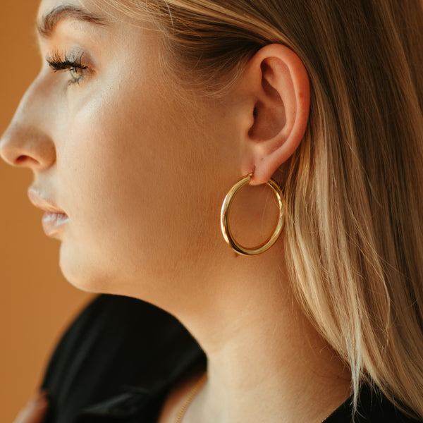 Nina Classic Gold Hoops